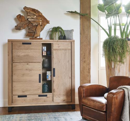 Appui bar 2 portes 1 abattant 1 tiroir 1 niche HUDSON