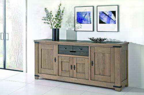 Bahut bas 4 portes 2 tiroirs TALOS