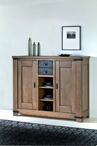 Bahut haut 2 portes 2 tiroirs TALOS