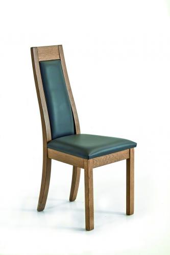 Chaise assise et dossier Skai Gris Foncé TALOS