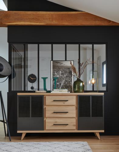 Enfilade 3 portes 1 tiroir 2 séparations GALLERY