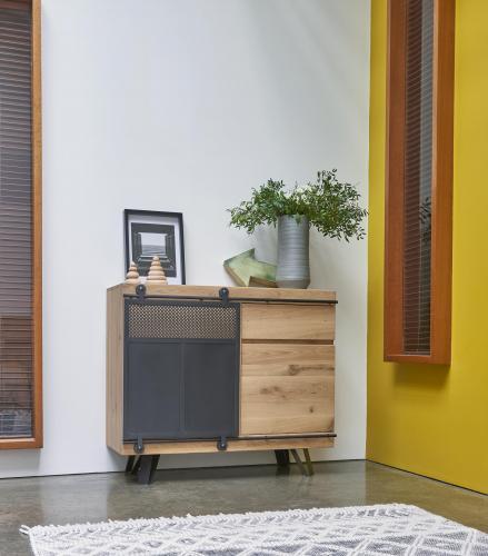 Meuble d'entrée 2 portes 1 tiroir FUSION