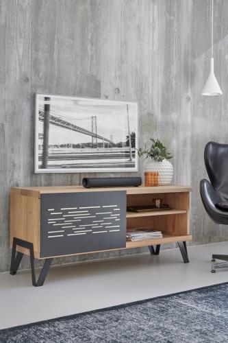 Meuble TV 1 porte coulissante 1 niche EDGE