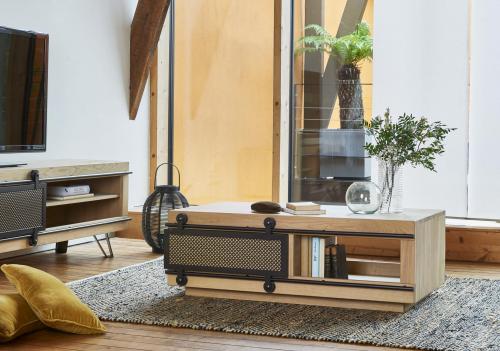 Table basse 1 porte 1 niche FUSION