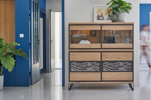 Vitrine 4 portes coulissantes EDGE